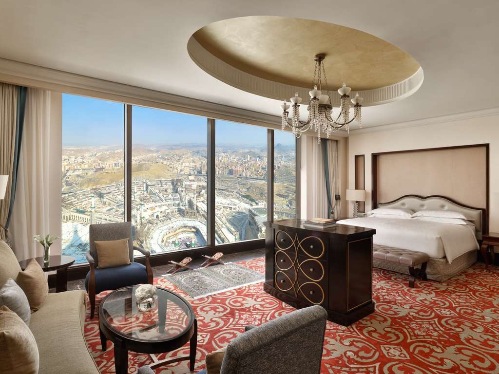 Premium hotel room overlooking Makkah