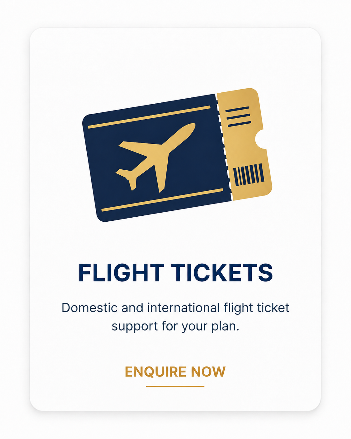 Flight Tickets service card